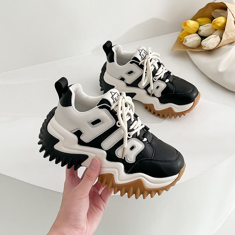 Oryginalne skórzane buty Daddy Shoes damskie wiosenne nowe codzienne sportowe buty damskie All Match grube podeszwy damskie buty handel zagraniczny hurtowy_voghion.com