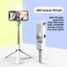 Perche à selfie Bluetooth pour téléphone portable, mini trépied intégré, support de lumière LED, diffusion photo en direct, artefact_voghion.com