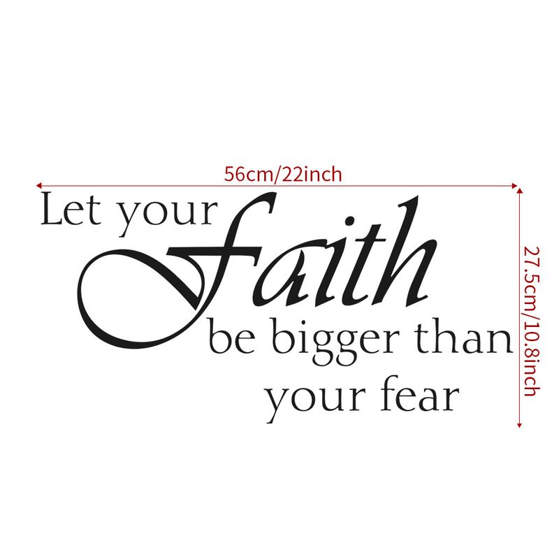 Faith Bigger utskåret veggklistremerke AF3061 engelsk sitat_voghion.com