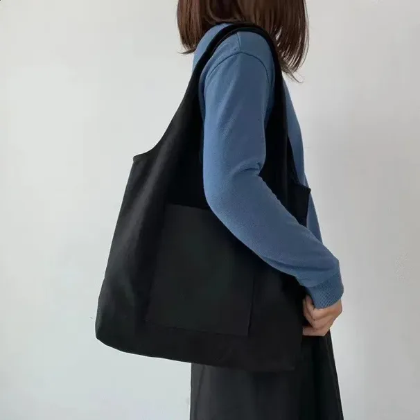 Sac à bandoulière décontracté en toile de coton, grande capacité, idéal pour les voyages, l'école, le travail et le shopping. 250321l_voghion.com