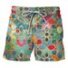 2024 Nieuwe grensoverschrijdende mode retro patroon 3D geprinte strandbroek losse casual comfortabele heren strand shorts_voghion.com