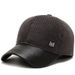 Cappello da uomo in cotone per anziani e di mezza età con cupola a cupola in autunno e inverno, paraorecchie con visiera ispessita in velluto, berretto da baseball antivento e resistente al freddo_voghion.com