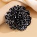 Personalised Fashion Black Leopard Print Duckbill Clip Pin Exaggerated Fabric Flower Brooch Winter New_voghion.com