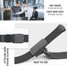 Men's Adjustable Nylon Outdoor Fabric Belt, No Metal Buckle, Quick Pass Through Airport Security, Suitable For Work And_voghion.com