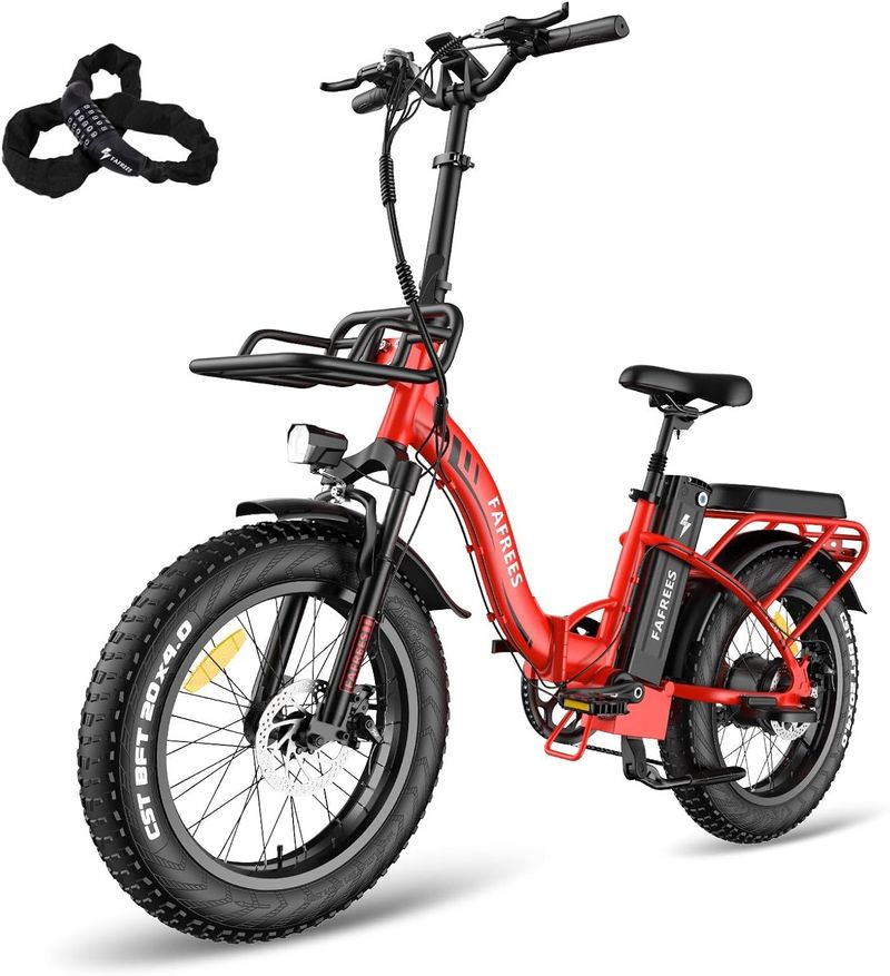 Fafrees F20 MAX E Faltrad 20 Zoll E-Bike Fahrräder 48V 22.5Ah Akku, 4.0 Fat Tires Elektrofahrrad Damen, City Ebike_voghion.com