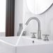 8 In. Widespread Double Handle High Arc Spout Bathroom Faucet In Brushed Nickel_voghion.com