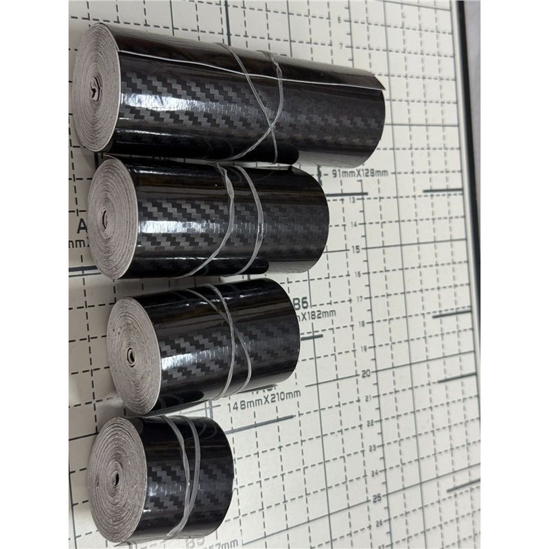 Bande adhésive de protection anti-collision universelle pour seuil de porte de voiture, en fibre de carbone 5D noir brillant._voghion.com