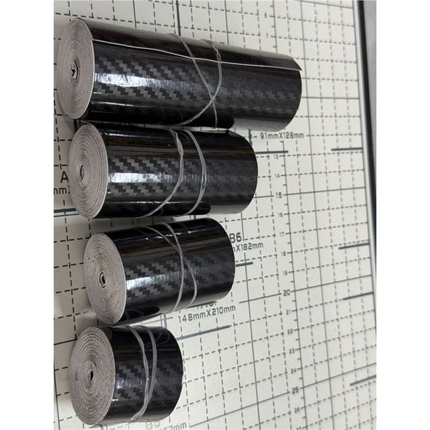 Bande adhésive de protection anti-collision universelle pour seuil de porte de voiture, en fibre de carbone 5D noir brillant._voghion.com