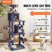 Cat Tree 68.5' Cat Tower With Cat Condos Sisal Scratching Post Dark Grey_voghion.com