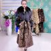 Luxury Faux Fur Coat With Fox Collar – Women's Winter Long Mink Coat (Black/Apricot/Leopard Print, M-6XL)_voghion.com
