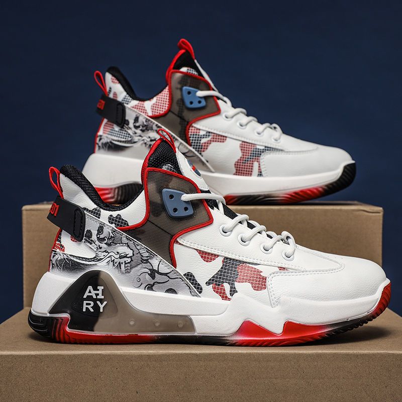 Herbst Neue Basketball Sneakers Herren Casual PU Leder Schnürschuhe Laufschuhe Jugend_voghion.com