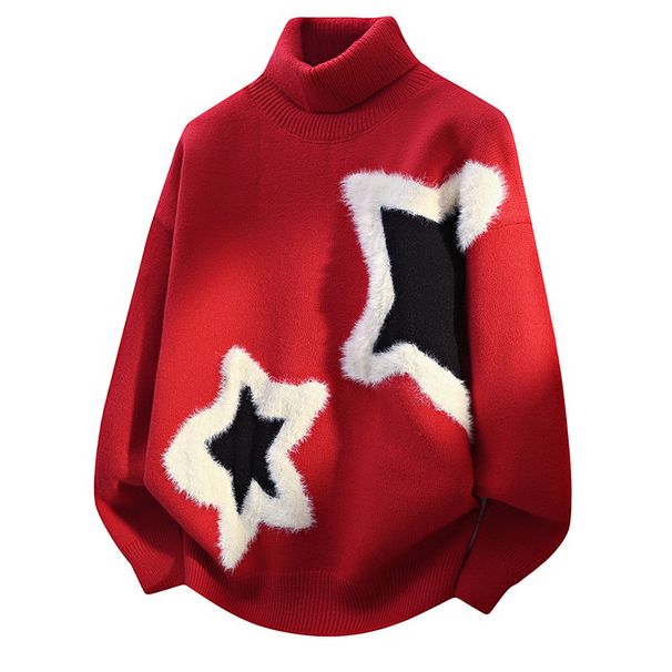 Herren-Rollkragenpullover – Herbst-Winter-Mode, Strickwaren für Herren (165–190) | Schmale Passform, warm und stilvoll_voghion.com