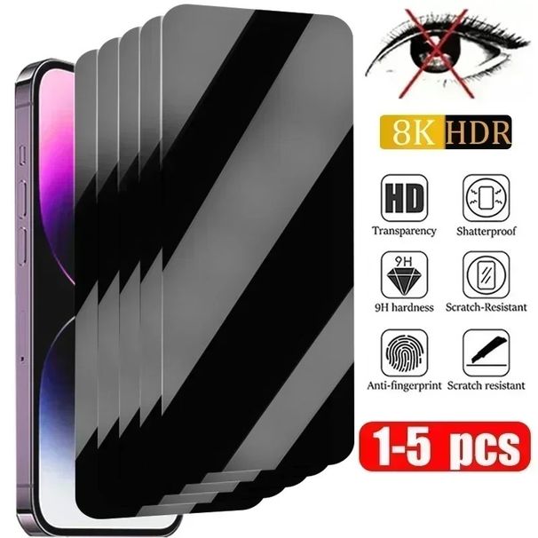 3-5PCS Anti-Spionageglas für iPhone 14 13 15 12 11 16 Pro Max Mini Plus SE 2020 22 X XS XR Sichtschutz Displayschutz für iPhone 7 8_voghion.com