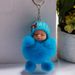 Yamaler Cute Foot Hand Bowknot Sleeping Baby Doll Pompom Key Ring Keychain Bag Pendant_voghion.com