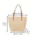 Simple Single Shoulder New Woven For Women Large Capacity Tote Versatile Straw Vacation Style Beach Bag_voghion.com