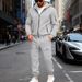 Men's Heavyweight Fleece Hoodie & Jogger Set - Relaxed Fit Workwear Style For Outdoor & Commuting (M-3XL, 5 Colors)_voghion.com