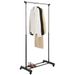 Clothes Heavy Portable Hanger Hanging Stand Rack Duty Garment Bar Single Rolling_voghion.com
