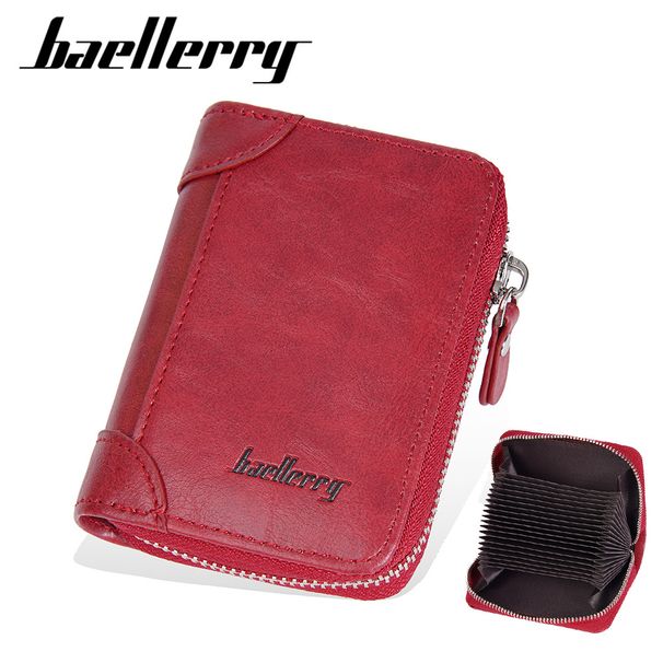 Baellerry Akkordeon-Kartenhalter vertikaler Multi-Kartenschlitz Reißverschluss Münzgeldbörse modischer dünner Bankkartenhalter weiblich_voghion.com