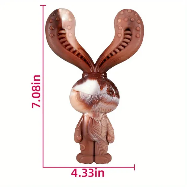 Indestructible Dog Chew Toy Nylon Rabbit Shaped Dog Chew Toy Beef Flavor For Medium And Large Dogs(30-120lb) Strong Chewing_voghion.com