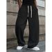 Men's Casual Jogger Pants - Lightweight Polyester Drawstring Trousers With Straight Leg, Comfortable & Stylish For Everyday Wear_voghion.com