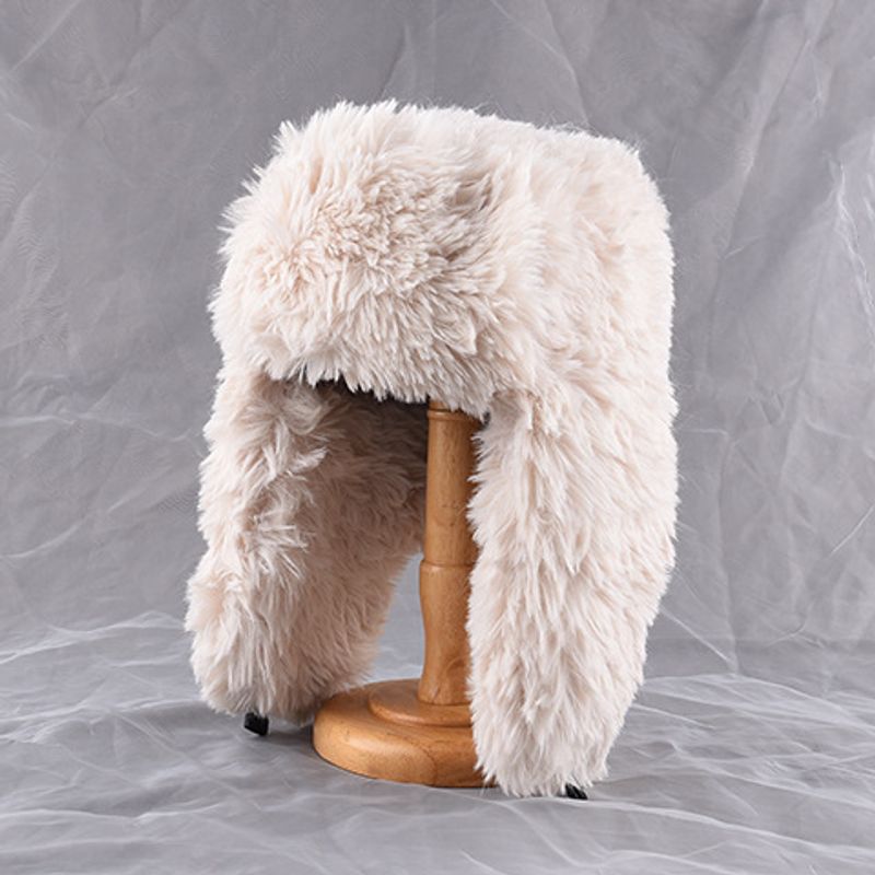 Long haired Lei Feng for men and women, winter thick warm ear protection Northeast outdoor cold proof fur hat, snow hat_voghion.com