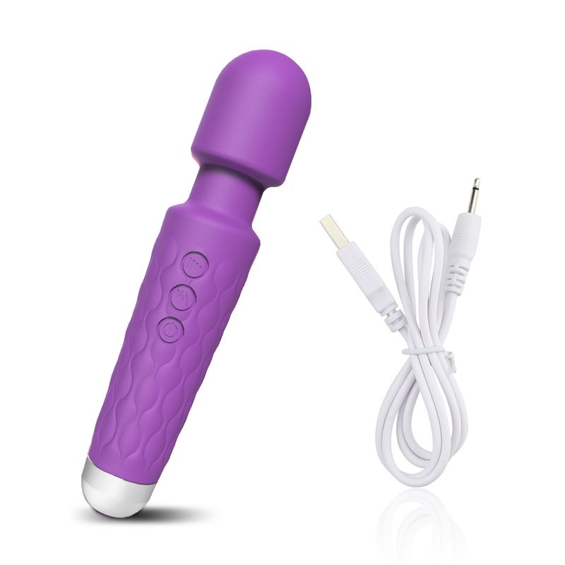 Powerful Magic Wand USB Rechargeable Massager Clitoral G-Spot Vibrator Sex Toy For Women Adults 18+_voghion.com