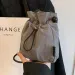 Borsa a tracolla elegante e alla moda in nylon con coulisse da donna, grande capacità, tinta unita, per feste e vacanze_voghion.com