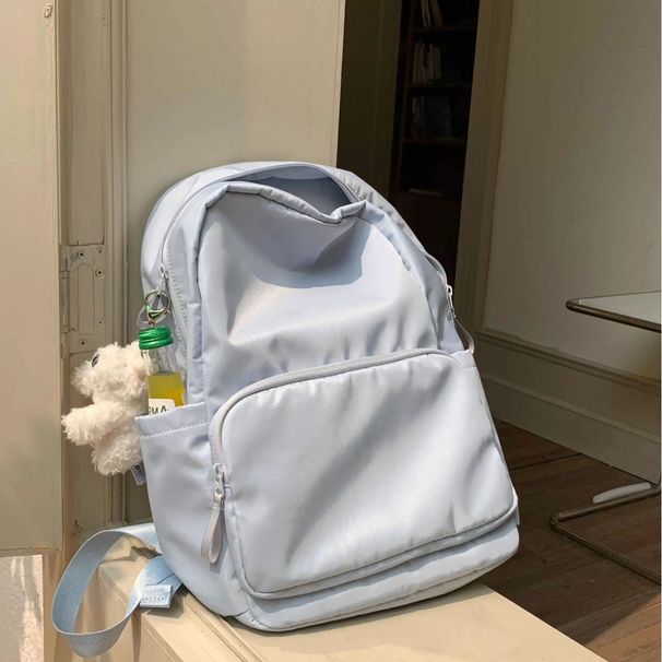 school Style Simple And Casual Waterproof Oxford Cloth Large Capacity Backpack_voghion.com