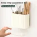 Household Kitchen Chopstick Holder Spoon Storage Box Drain Rack Wall Mounted Non Perforated Countertop Tableware Chopstick Cage_voghion.com