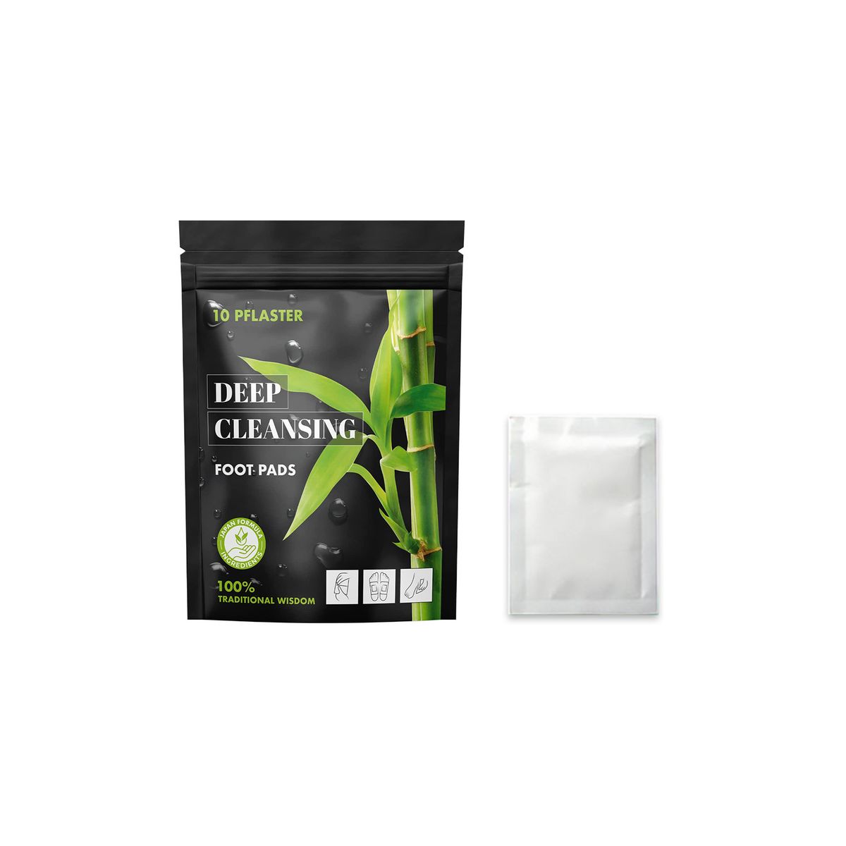 Cerotti per la pulizia profonda dei piedi realizzati con carbone di bambù per disperdere l'idratazione, massaggio ai piedi per aiutare a dormire, alleviare lo stress e rilassare il corpo e la mente_voghion.com