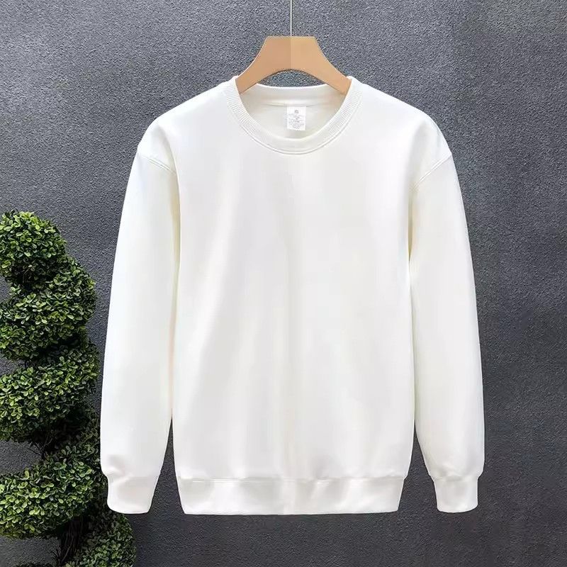 Men's Clothing Sweatshirt men's spring and autumn new Korean style trendy loose round neck solid color long sleeved T shirt versatile casual tops_voghion.com