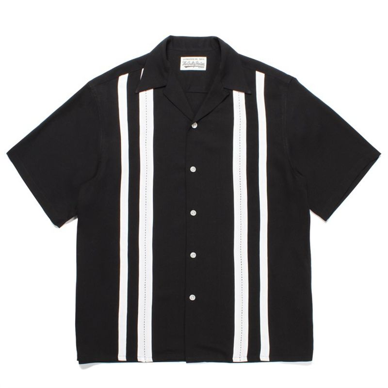 Chemise hawaïenne à manches courtes et rayures assorties pour homme_voghion.com