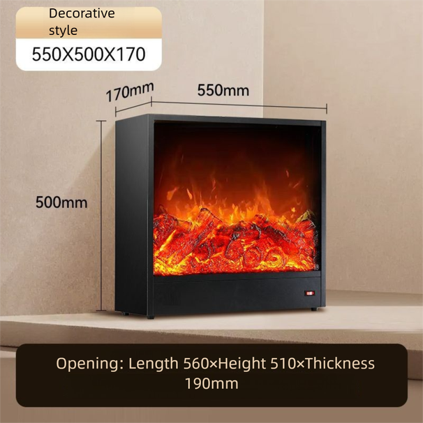 Electronic LED Simulated Flame European Style Electric Fireplace Embedded Decorative Cabinet Household Heater_voghion.com
