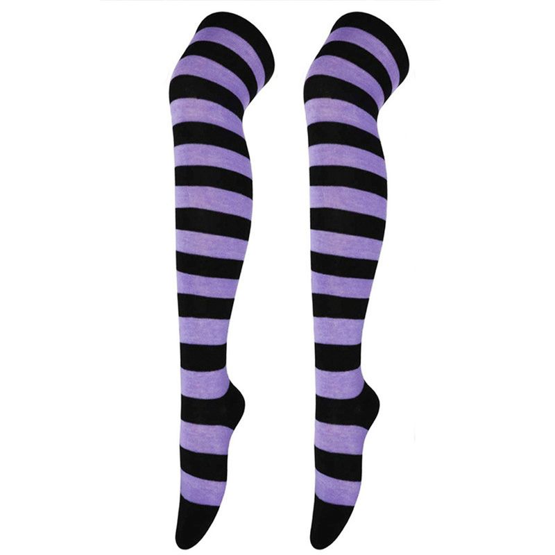 Long Tube Women Striped Over-the-Knee Thigh COSPLAY Anime Women's Socks_voghion.com