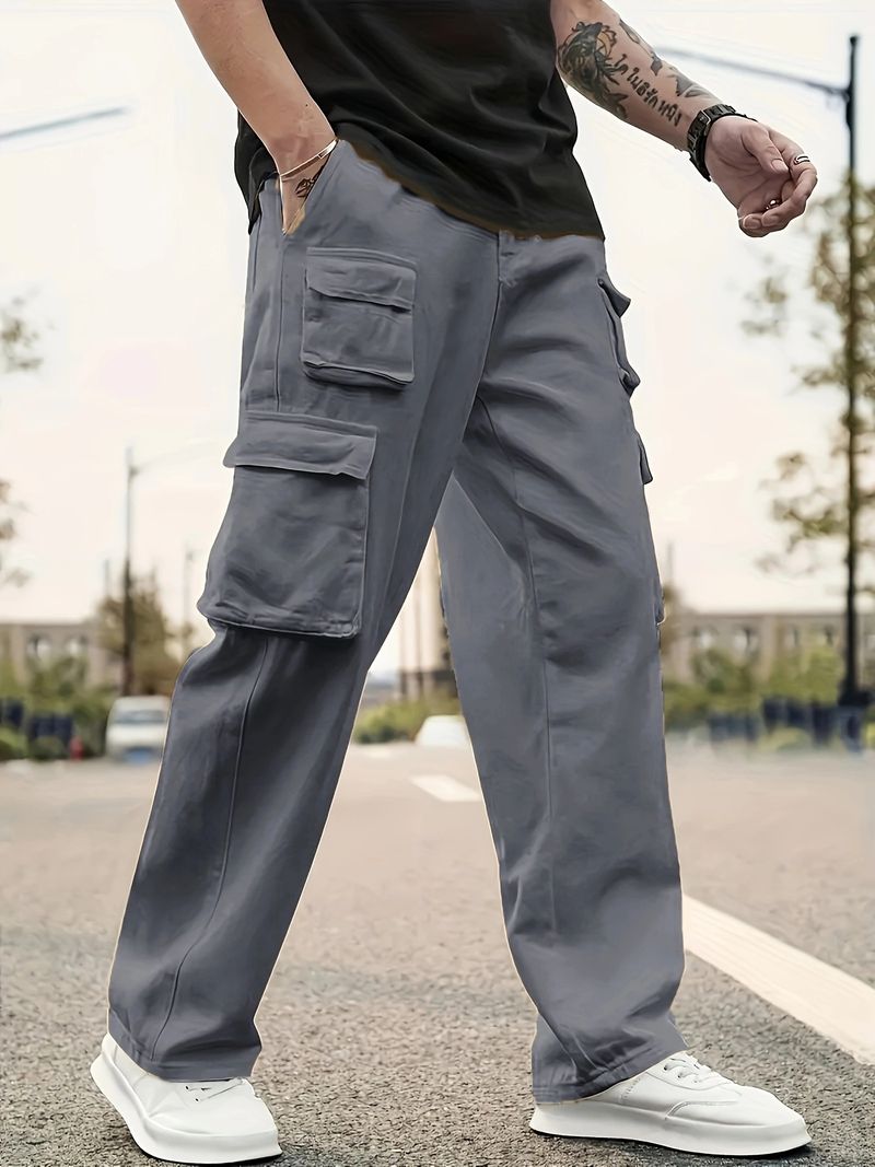 Pantaloni larghi e dritti sportivi casual di grandi dimensioni, larghi e larghi, larghi e larghi, larghi e larghi, larghi e larghi, larghi e larghi, di taglie europee transfrontaliere._voghion.com