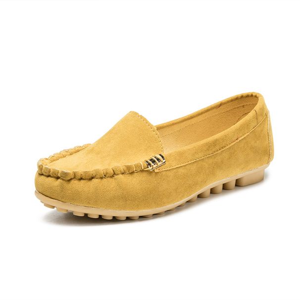 Women's Casual Solid Color Round Toe Flats_voghion.com