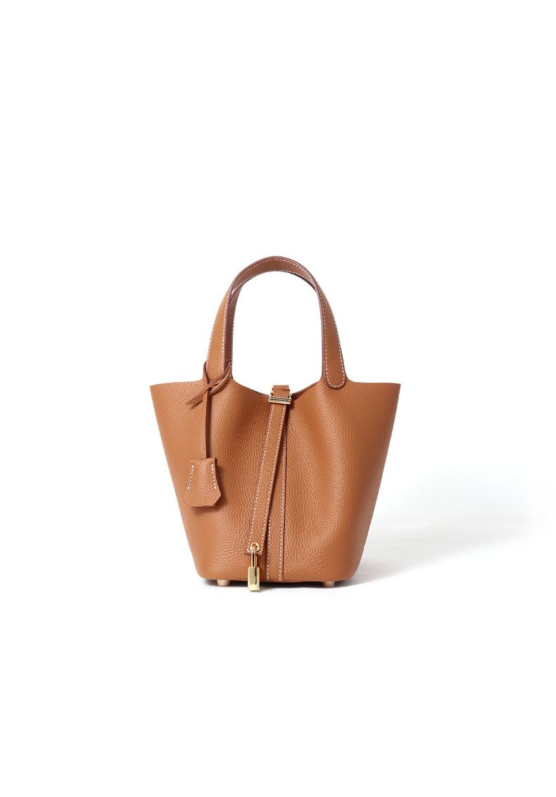 Basket Damen Echtleder High Version 2025, Nischenhandtasche, Bucket Bag_voghion.com