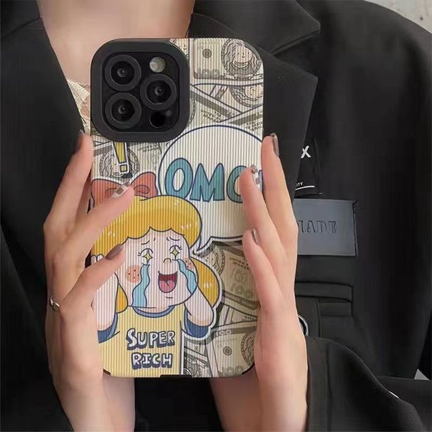 Creative Banknote Girl Suitable For IPhone 15 Max Case 14 Pro Niche 13 12 XR 11 New Trend_voghion.com