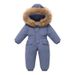 Premium Snowsuit For Toddlers - 85% White Duck Down One-Piece Winter Suit With Detachable Crotch (90-120cm)_voghion.com