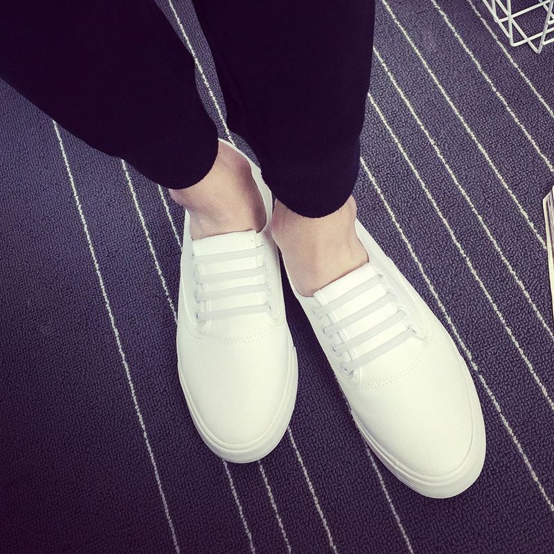 Feiyao New Student Trendy Lefu Canvas Small White On And Step On, Men's Shoes, Driving_voghion.com