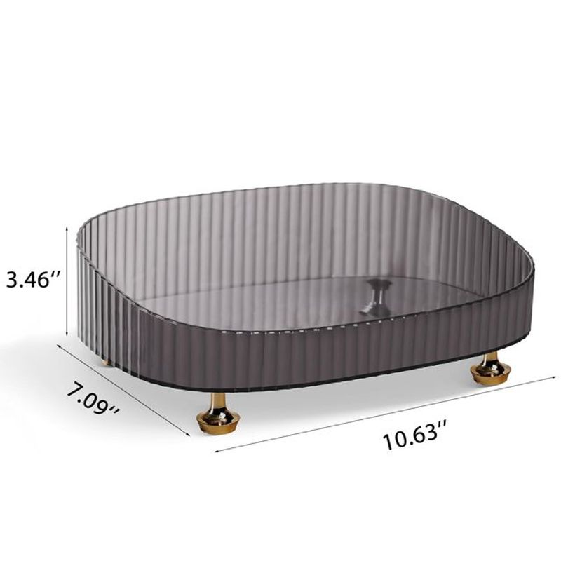 ACZT Bathroom Vanity Tray Large Capacity Perfume Organizer Dresser Clear Desktop Storage Box For Lotion Bottle Cosmetics_voghion.com