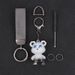 Chameleon Bear Keychain Flip Fur Car Keychain Female Cartoon Bear Creative Couple Exquisite Bag Pendant_voghion.com
