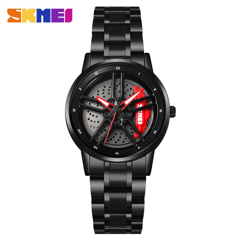 Herrklocka Personlighet Wheel Wheel Quartz Watch Rostfritt stål Vattentät Mode Herrklocka_voghion.com