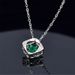 Collana con personalità intelligente Devil Eye S925 in argento smeraldo coltivato retrò nobile catena per clavicola_voghion.com