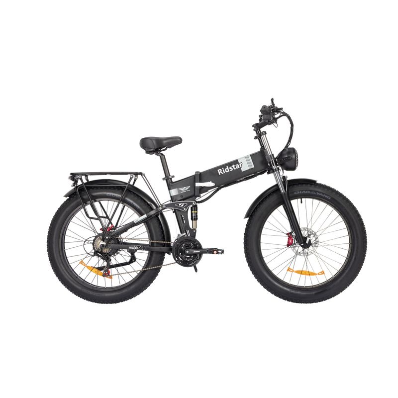 EU stocked 7 Speed Aluminum Alloy 48v 1000w brushless motor 15ah 26 Inch Fat Off-tire Tire Mountain Bicycle Folding_voghion.com