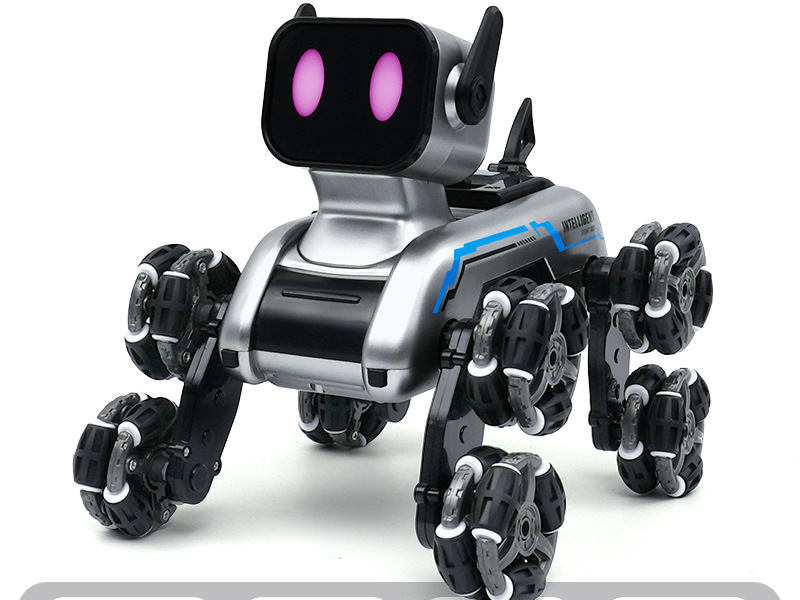 Jucărie robotică pentru câini cu 8 roți - Robot RC cu control inteligent al gesturilor și cățărare, cu design transformabil (electric, pentru copii cu vârsta cuprinsă între 6 și 12 ani)_voghion.com
