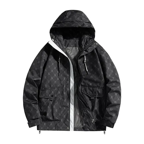 Erkek Giyim Unisex Kamuflajlı Outdoor Ceket - Ayarlanabilir Kapüşonlu Su Geçirmez Rüzgarlık (Her Hava Koşuluna Uygun Macera Giyim)_voghion.com