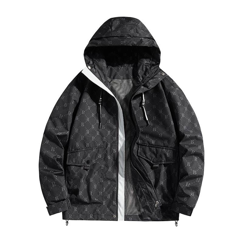 Men's Clothing ​​unisex Camo Outdoor Jacket - Waterproof Windbreaker With Adjustable Hood (all-weather Adventure Wear)​​_voghion.com