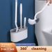 Multi-Purpose Toilet Cleaning Kit – Wall-Mounted & Detachable, 360° Deep Scrub, Includes Silicone Brush & Crevice Tool (Blue/Grey)_voghion.com