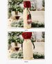Borse per bottiglie a tema natalizio - Copribottiglie di vino in lino rustico con motivi natalizi per auto, decorazioni per la casa e confezioni regalo_voghion.com